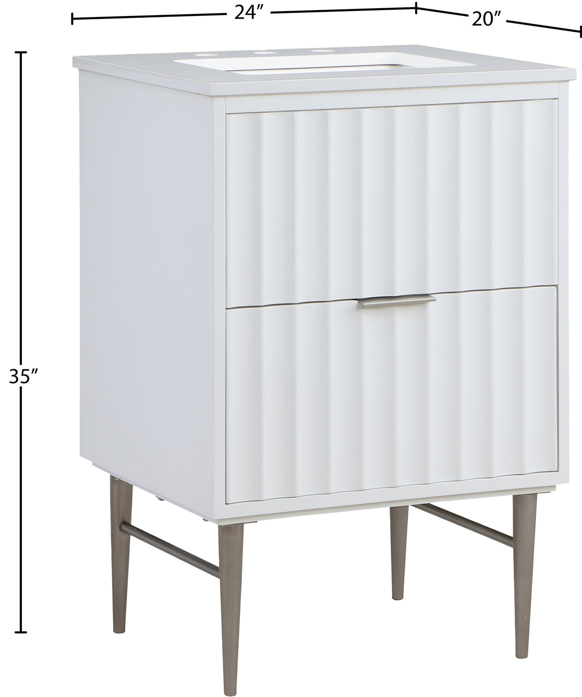Modernist - Bathroom Vanity With Chrome Legs