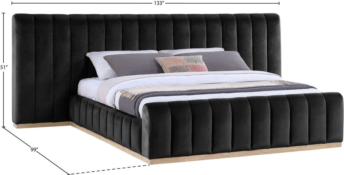 Amara - Velvet Upholstered Bed