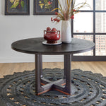 Waterfall - Round Dining Table - Deep Ebony