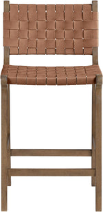 Entwine - Vegan Leather Upholstered Counter Stool - Painted Brown