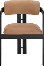 Aurum - Vegan Leather Upholstered Dining Chair With Graphite Black Base (Set of 2)