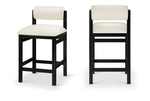 Roundhill - Faux Leather Counter Stool - Black Frame