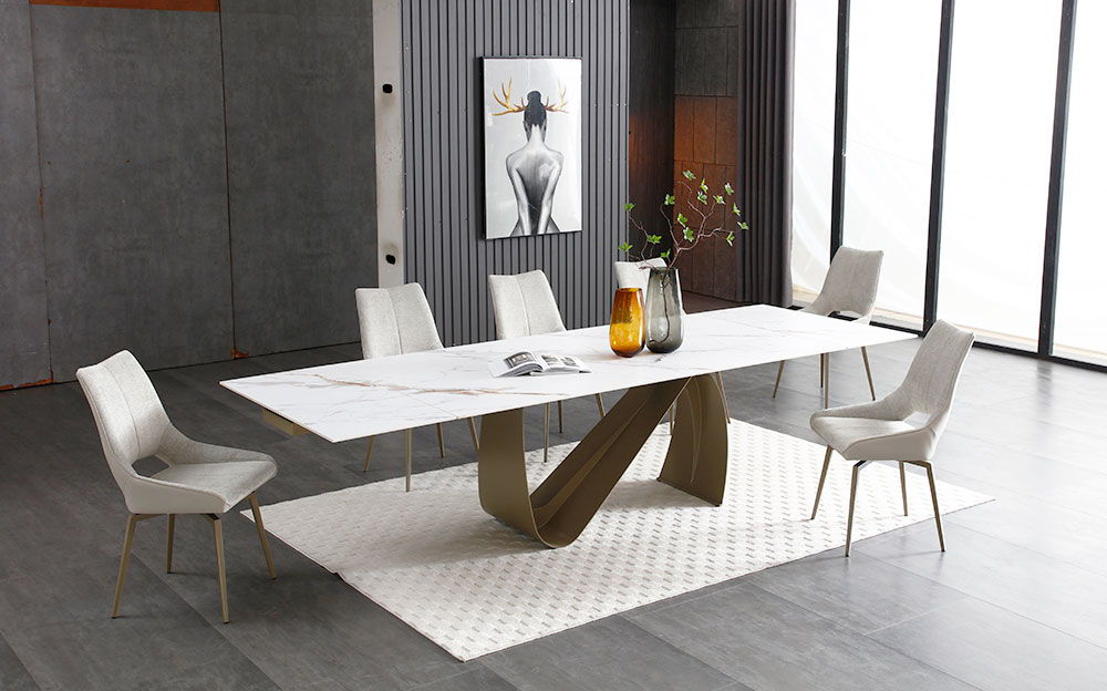 9087 - Dining Table - Champagne / Bronze