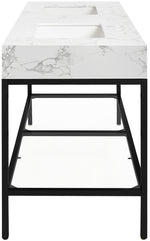 Marmo - Engineered Marble Bathroom Vanity With Black Base