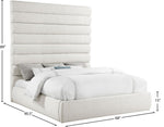 Adam - Linen Fabric Bed With 89" Headboard