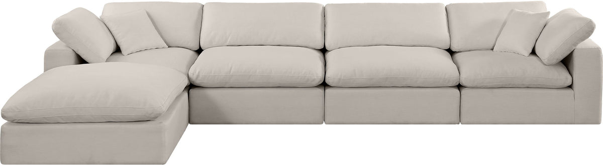 Comfy - 5 Piece Linen Modular Sectional With Chaise