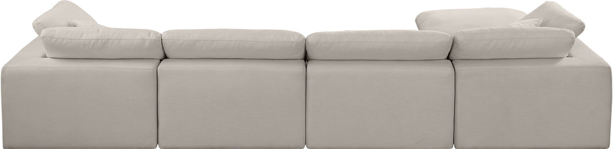 Comfy - 5 Piece Linen Modular Sectional With Chaise