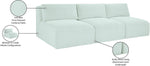 Shaggy - 3 Seat Modular Armless Sofa