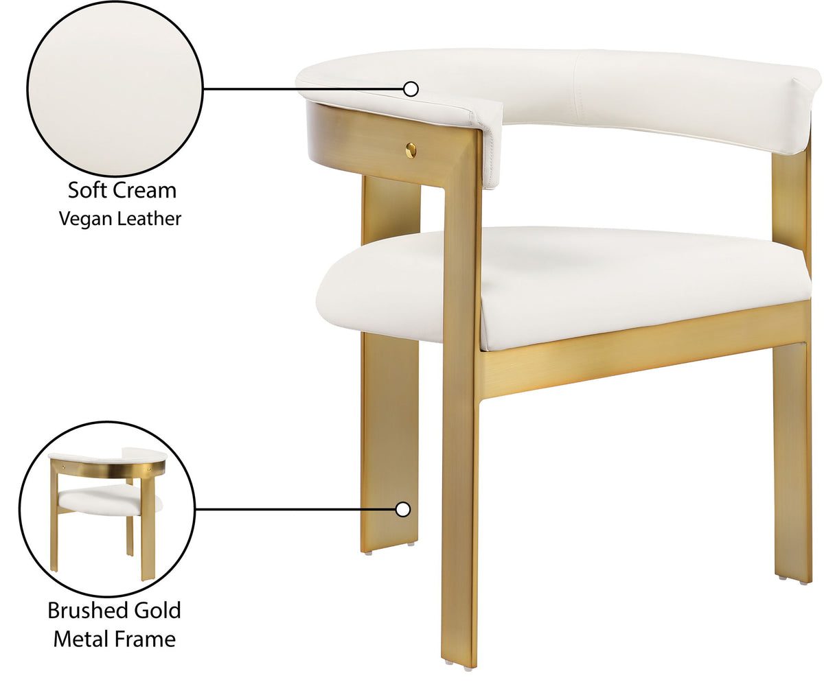Romeo - Faux Leather Dining Chair With Gold Base (Set of 2)