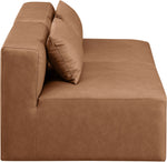 Cube - Modular 2 Piece Armless Sofa - Light Brown