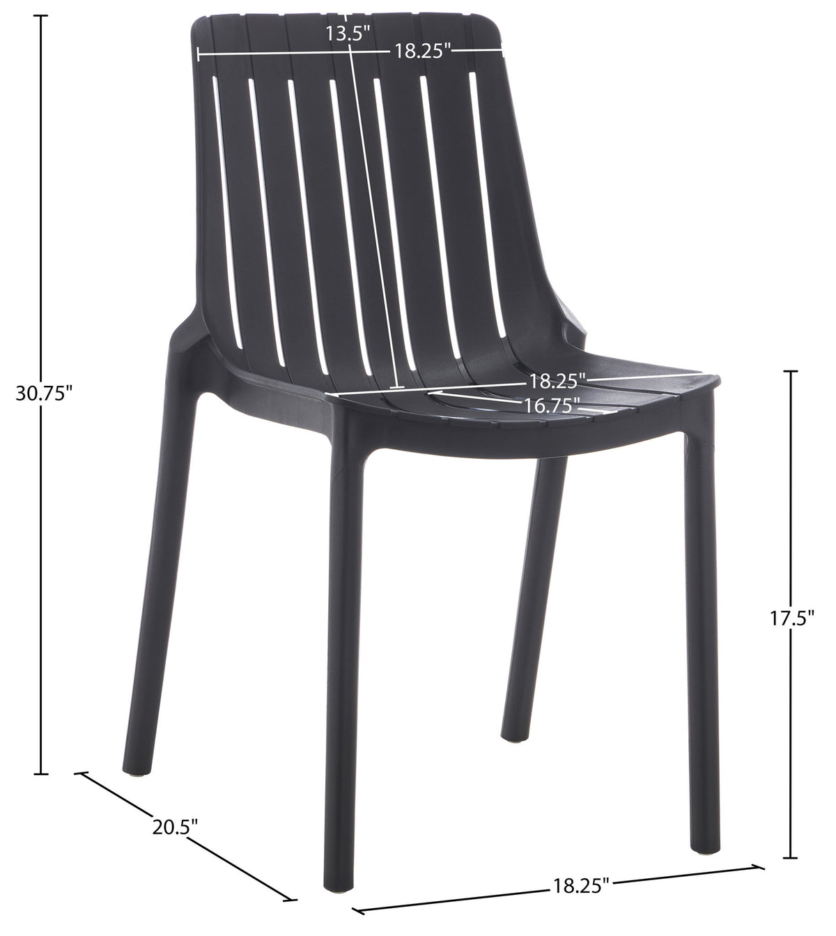 Marilla - Polypropylene Outdoor Patio Dining Chair (Set of 4)