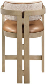 Ravina - Upholstered Counter Stool With Stained Natural Base