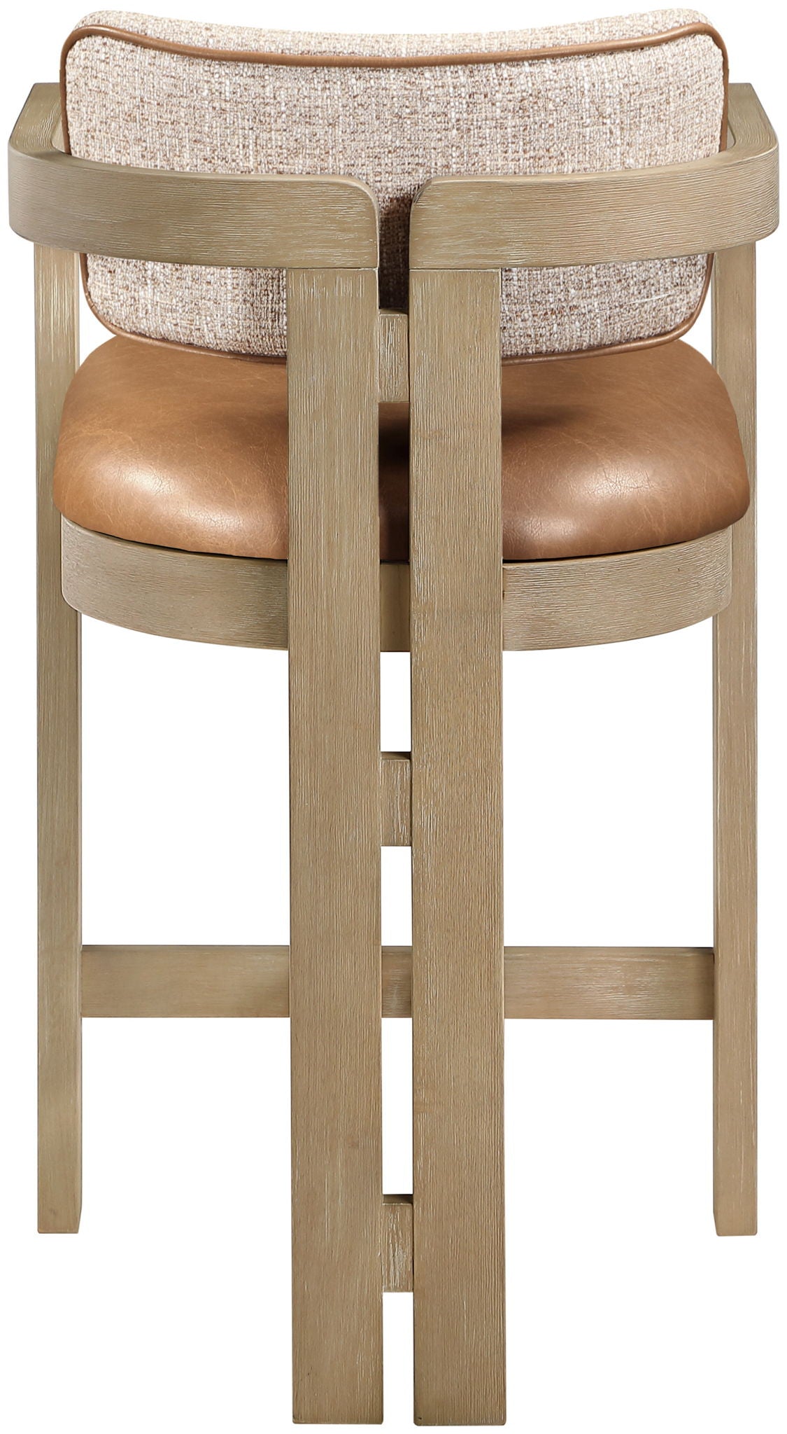 Ravina - Upholstered Counter Stool With Stained Natural Base