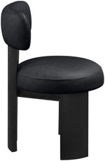 Atelier - Vegan Leather Upholstered Dining Chair (Set of 2) - Black Frame