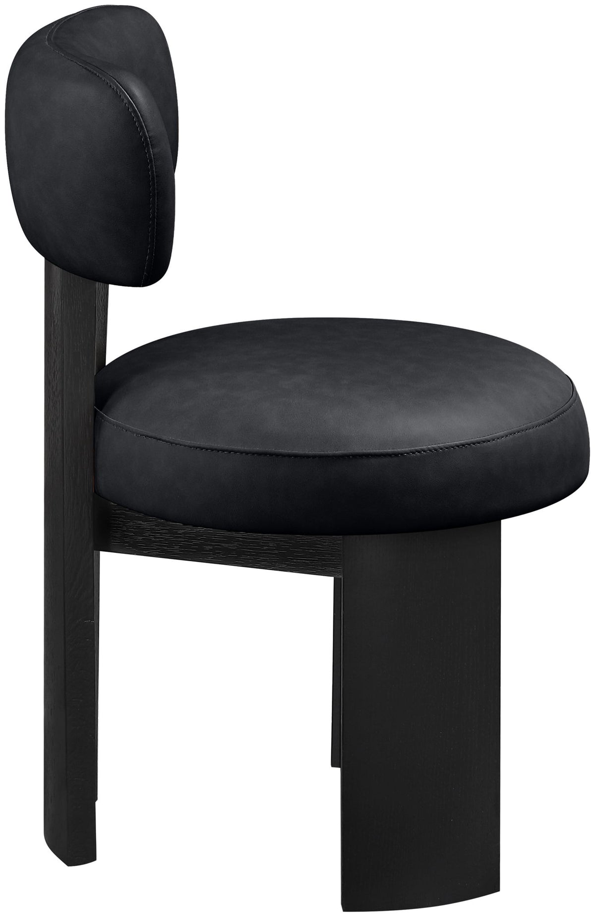 Atelier - Vegan Leather Upholstered Dining Chair (Set of 2) - Black Frame
