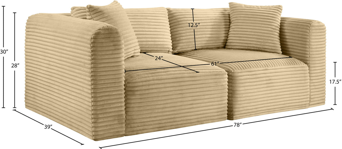 Shaggy - 2 Seat Modular Sofa