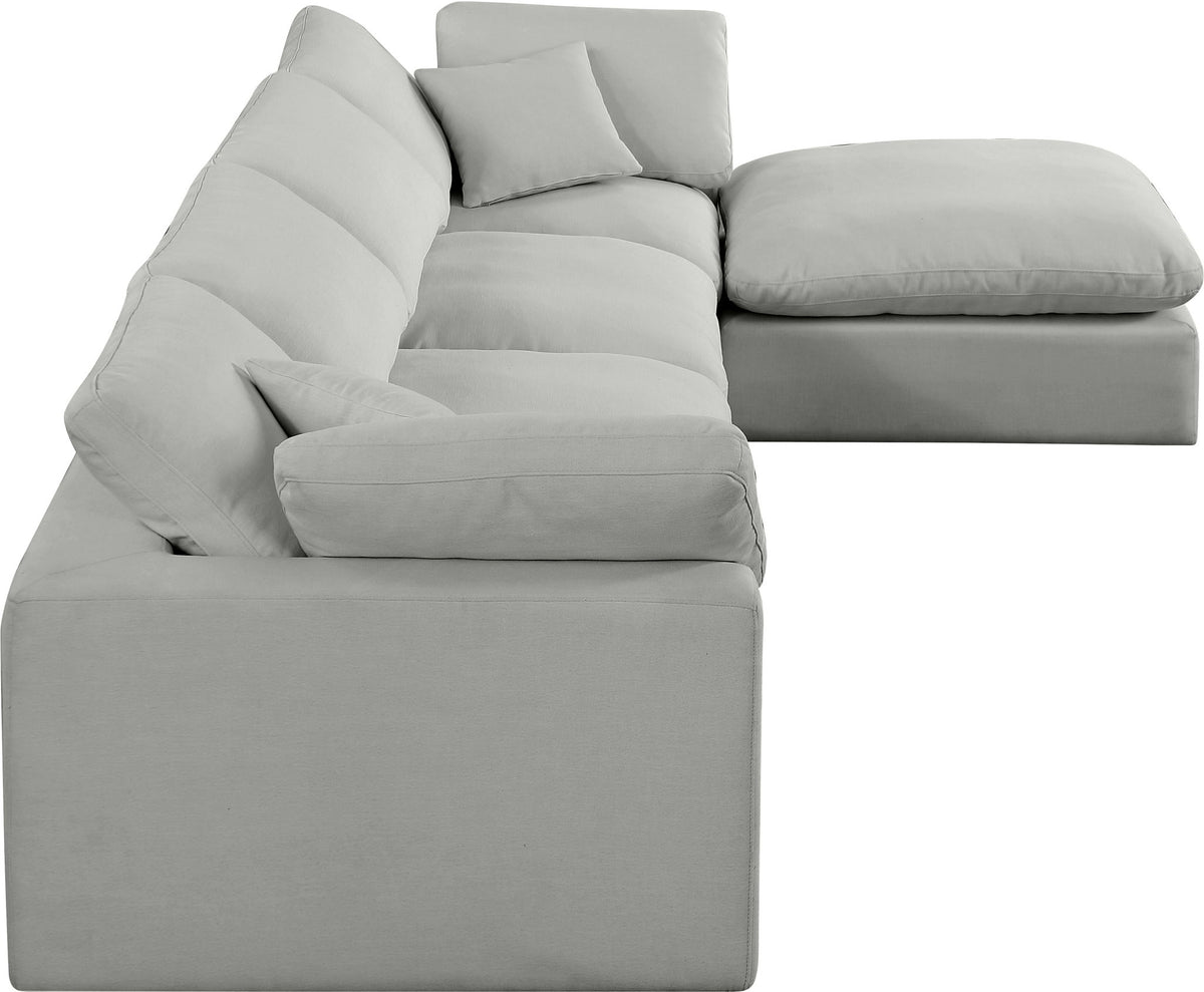 Comfy - 5 Piece Linen Modular Sectional With Chaise