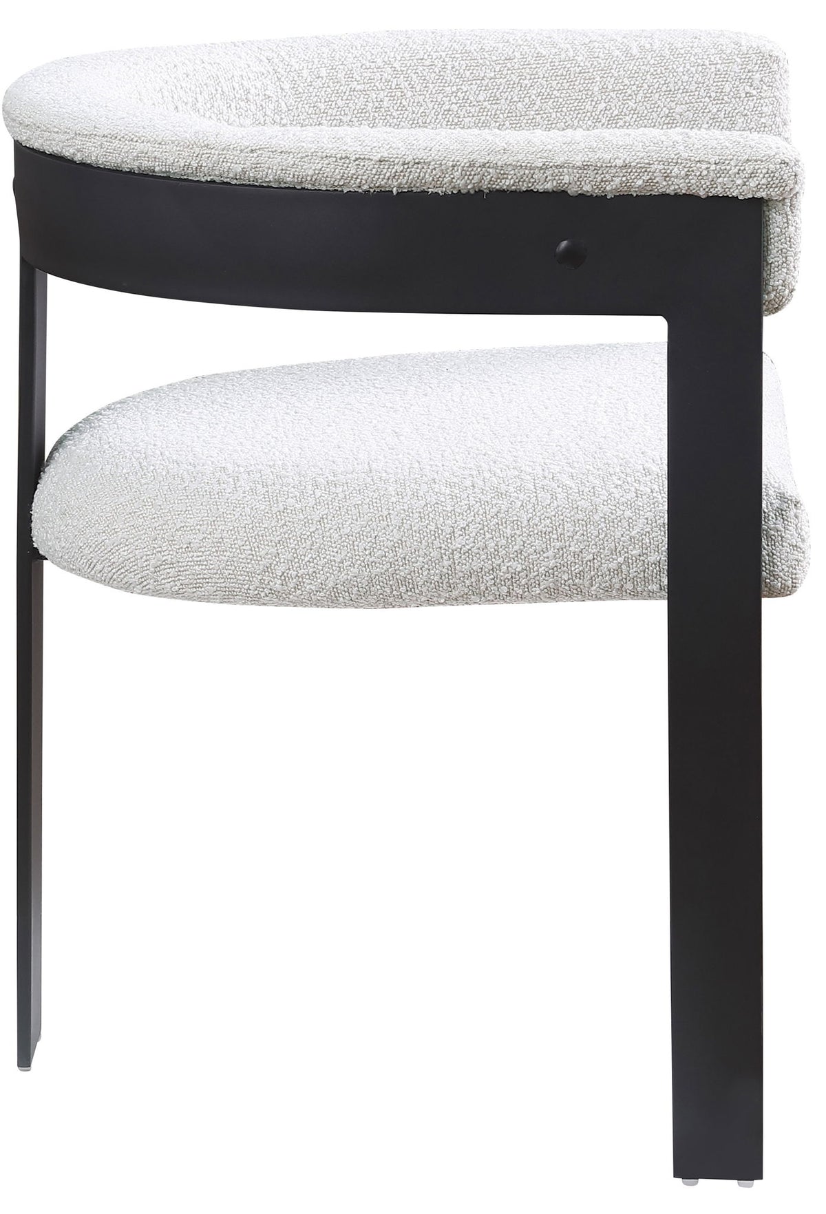 Romeo - Boucle Dining Chair With Black Base (Set of 2)