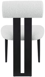 Dario - Boucle Dining Chair With Black Frame (Set of 2)