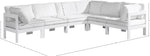 Nizuc - Outdoor Patio 6 Piece Modular Sectional With White Frame