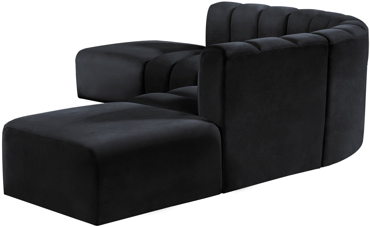 Arc - Velvet 6 Piece Corner Modular Sofa
