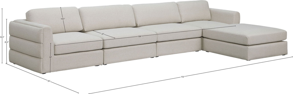 Beckham - 5 Piece Modular L-Shaped Sectional
