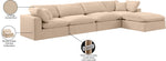 Comfy - 5 Piece Velvet Modular Sectional With Chaise