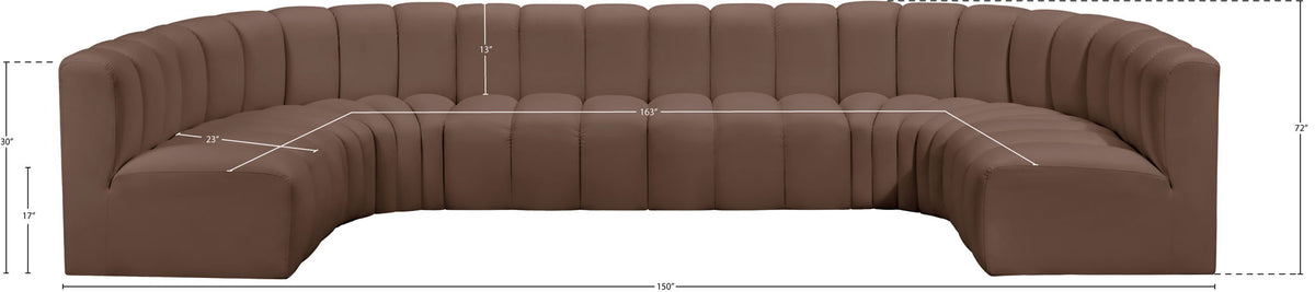 Arc - Faux Leather Modular U-Shaped Sectional