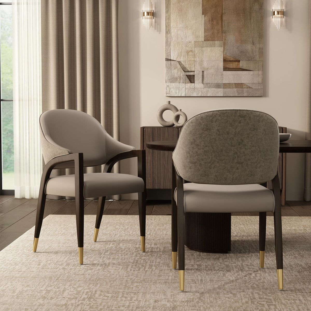 Manhattan Collette - Wood Upholstered Armchair
