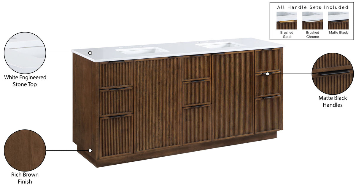 Willard - Engineered Stone And Solid Wood Bathroom Vanity