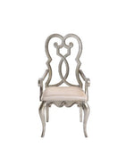 Esteban - Arm Chair (Set of 2) - Ivory Velvet & Antique Champagne