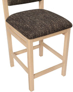 Roundhill - Fabric Counter Stool - Natural Frame