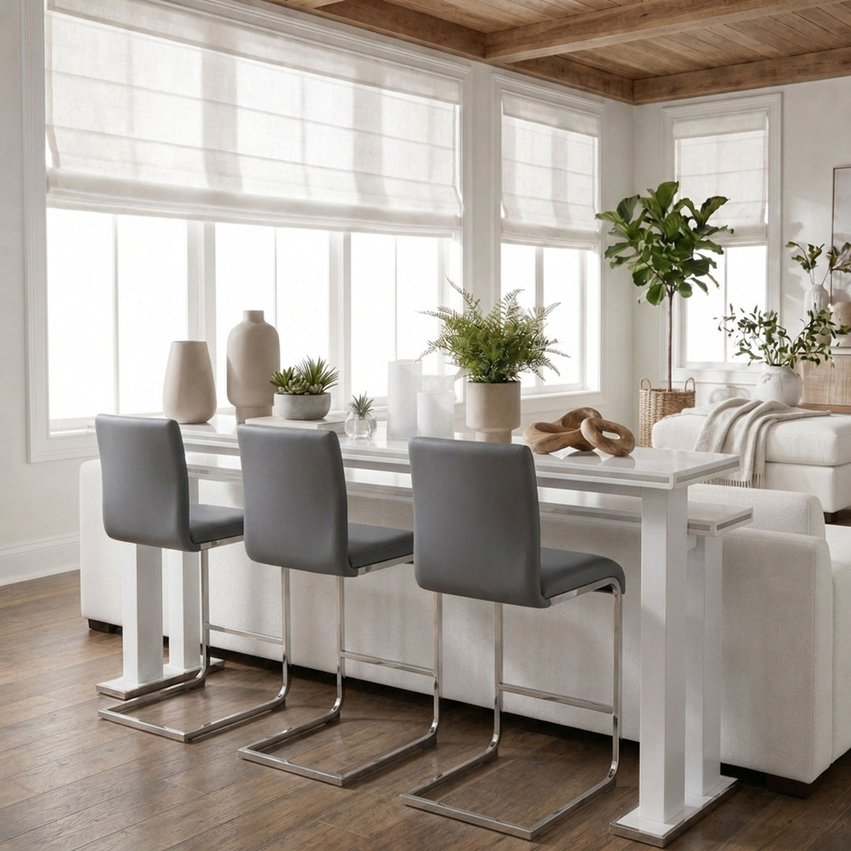 Amanda - 72" Rectangle Wood Console Table - White