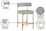 Rivage - Durable Stool With Gold Frame (Set of 2)