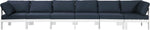 Nizuc - Outdoor Patio 6 Seat Modular Sofa With White Frame