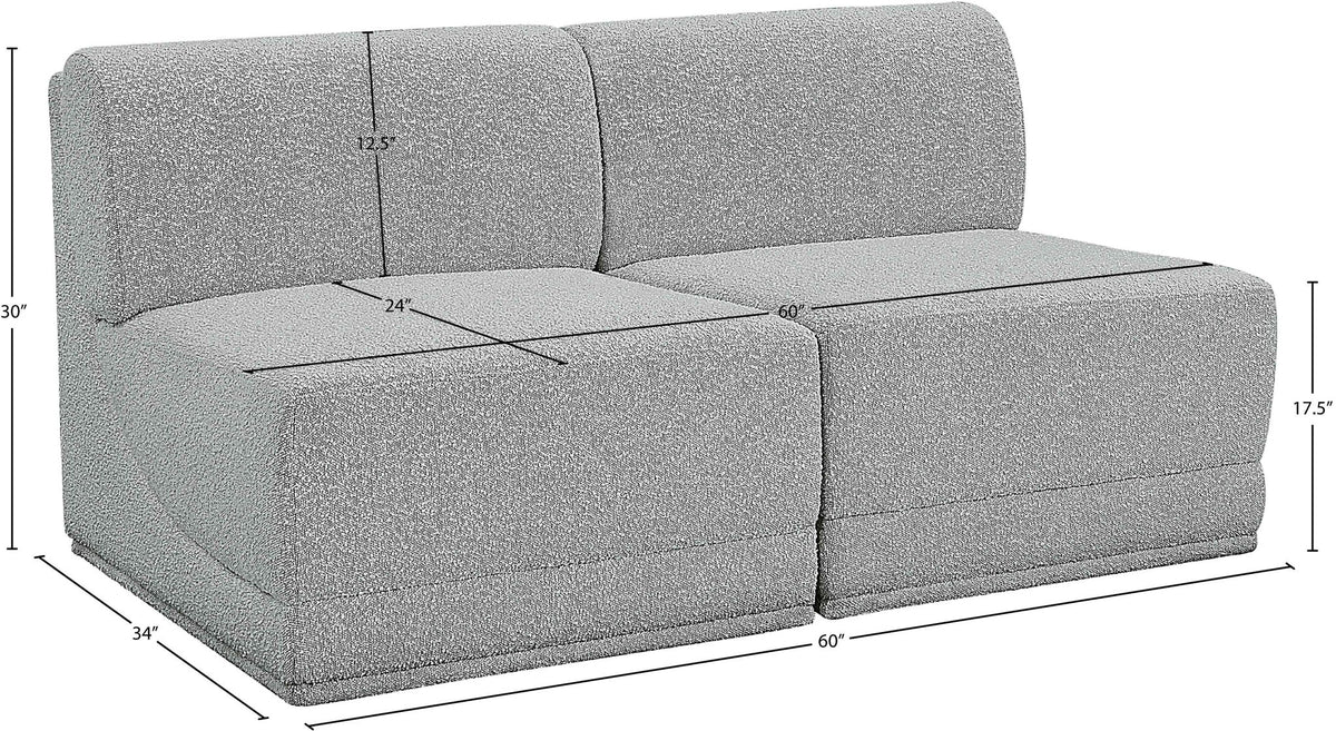 Ollie - 2 Seat Armless Modular Sofa