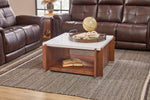 Lincoln - Square Coffee Table With Casters - Warm Walnut