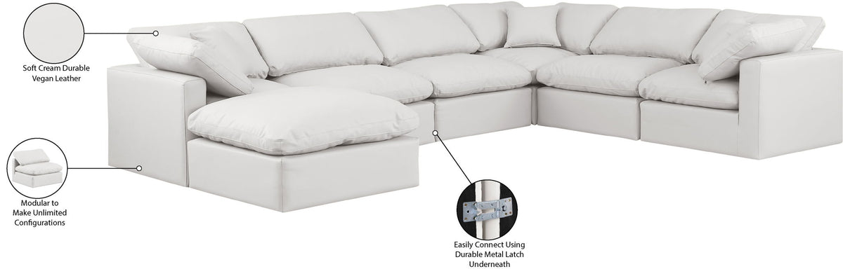 Indulge - Faux Leather 7 Piece Modular Sectional