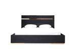 Eastern King Cartier Modern Black & Brushed Bronze Bedroom Set