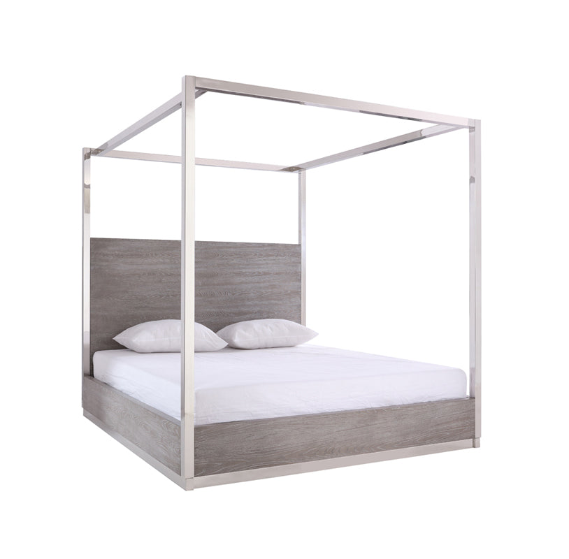 Arlene Modern Grey Elm & Stainless Steel Bedroom Set by VIG Furniture - View 7