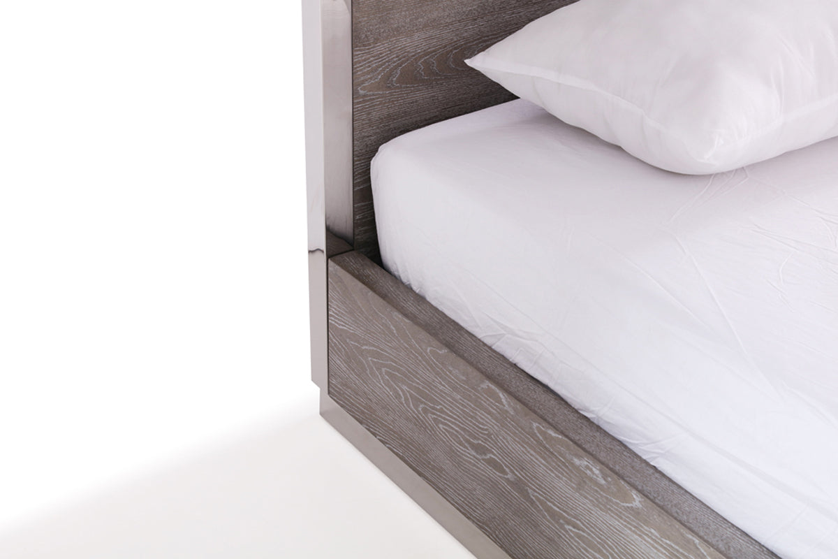Arlene Modern Grey Elm & Stainless Steel Bedroom Set by VIG Furniture - View 14