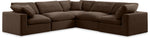 Comfy - 5 Piece Velvet Modular Corner Sectional