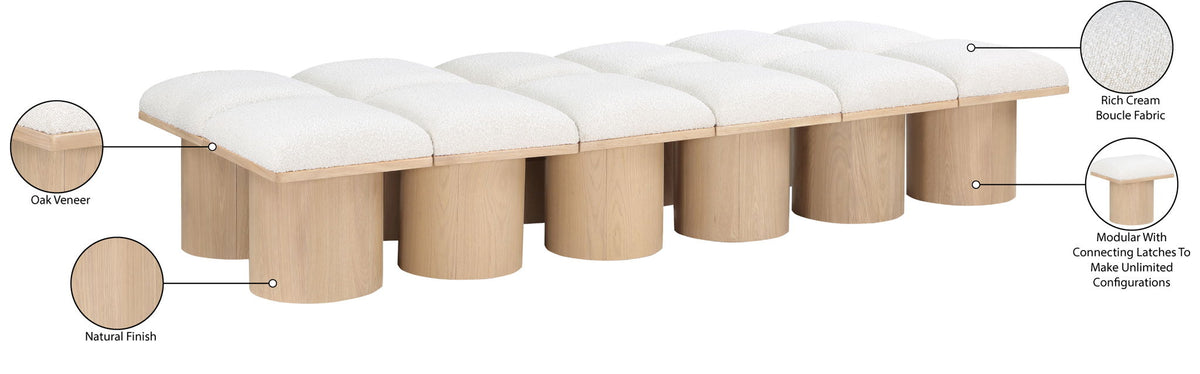Pavilion - 12 Piece Modular Bench With Natural Base