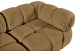 Orin - Velvet Performance Fabric Upholstered 2 Piece Modular Sofa (2 Corner Chairs)
