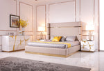 Sterling Modern Beige Bonded Leather & Gold Bed by VIG Furniture - View 5