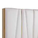 Nixa Modern White Bonded Leather & Gold Bed by VIG Furniture - View 7
