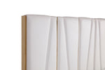 Eastern King Nixa - Modern White + Gold Bedroom Set