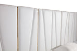 Nixa Modern White Bonded Leather & Gold Bed by VIG Furniture - View 3