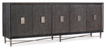 Melange - Keenan 5-Door Credenza - Dark Brown / Dark Gray