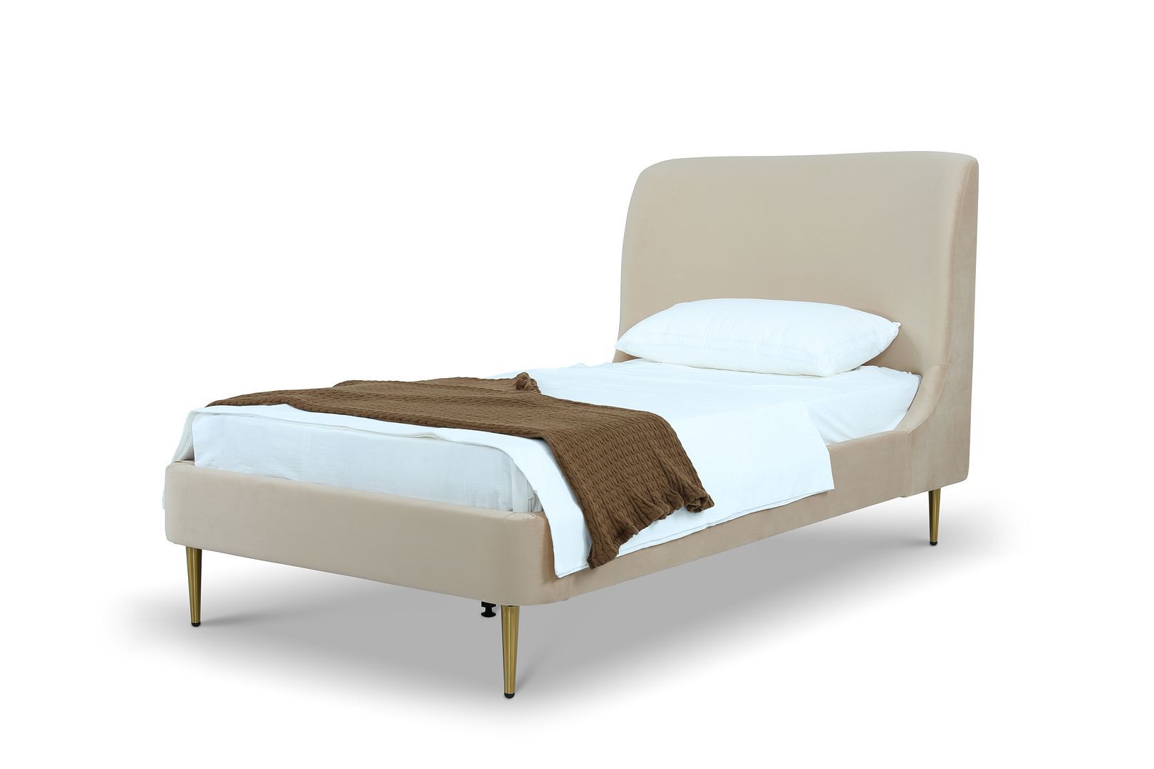 Heather - Twin Bed - Gold And Tan